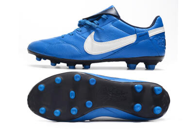 Men's Nike The Premier 3 FG Firm Ground Low-Tops Football Boots - Blue/White/Black