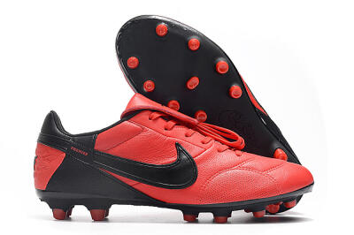 Men's Nike The Premier 3 FG Firm Ground Low-Tops Football Boots - Red/Black