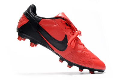 Men's Nike The Premier 3 FG Firm Ground Low-Tops Football Boots - Red/Black