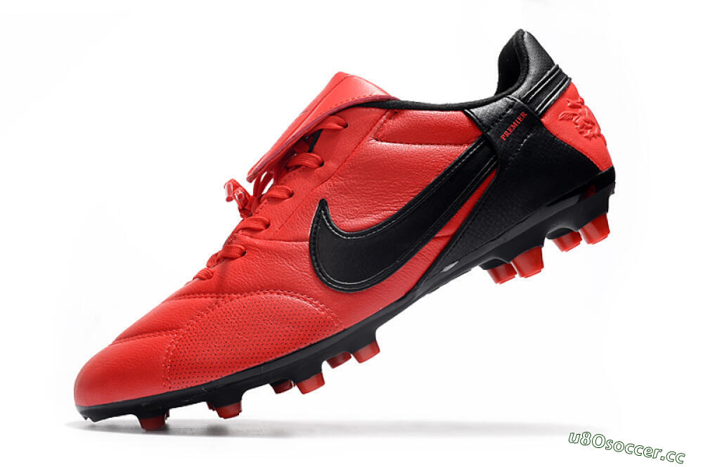 Men's Nike The Premier 3 FG Firm Ground Low-Tops Football Boots - Red/Black 5