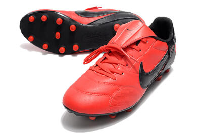 Men's Nike The Premier 3 FG Firm Ground Low-Tops Football Boots - Red/Black