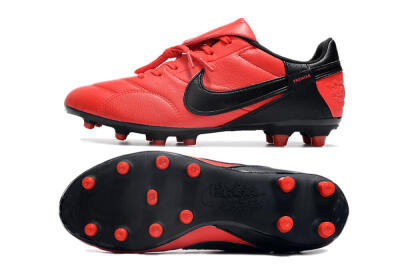 Men's Nike The Premier 3 FG Firm Ground Low-Tops Football Boots - Red/Black