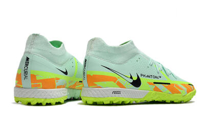 Men's Nike Phantom GT Pro TF Artificial Turf High-Tops Football Shoes - Jade/Yellow/Orange/Black