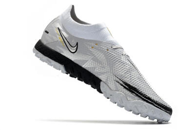Men's Nike Phantom GT Pro TF Artificial Turf High-Tops Football Shoes - Silver/Black/Yellow