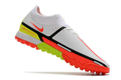 Men's Nike Phantom GT Pro TF Artificial Turf High-Tops Football Shoes - White/Black/Red/Yellow