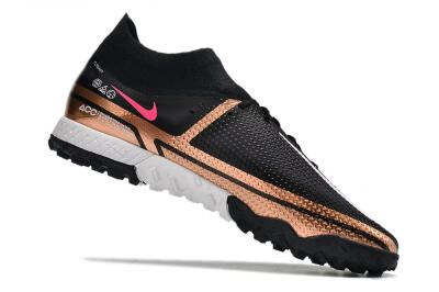 Men's Nike Phantom GT Pro TF Artificial Turf High-Tops Football Shoes - Gold/Black/White