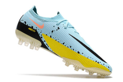 Men's Nike Phantom GT Elite AG Artificial Grass Low-Tops Football Boots - Blue/Yellow/Pink