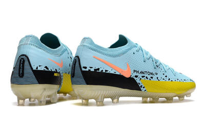 Men's Nike Phantom GT Elite AG Artificial Grass Low-Tops Football Boots - Blue/Yellow/Pink