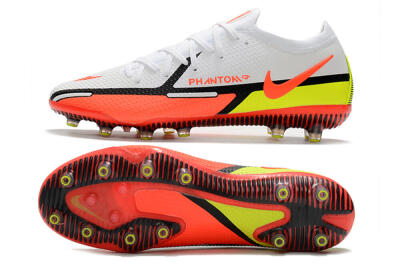 Men's Nike Phantom GT Elite AG Artificial Grass Low-Tops Football Boots - White/Black/Red/Yellow