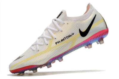 Men's Nike Phantom GT Elite AG Artificial Grass Low-Tops Football Boots - White/Gold/Black