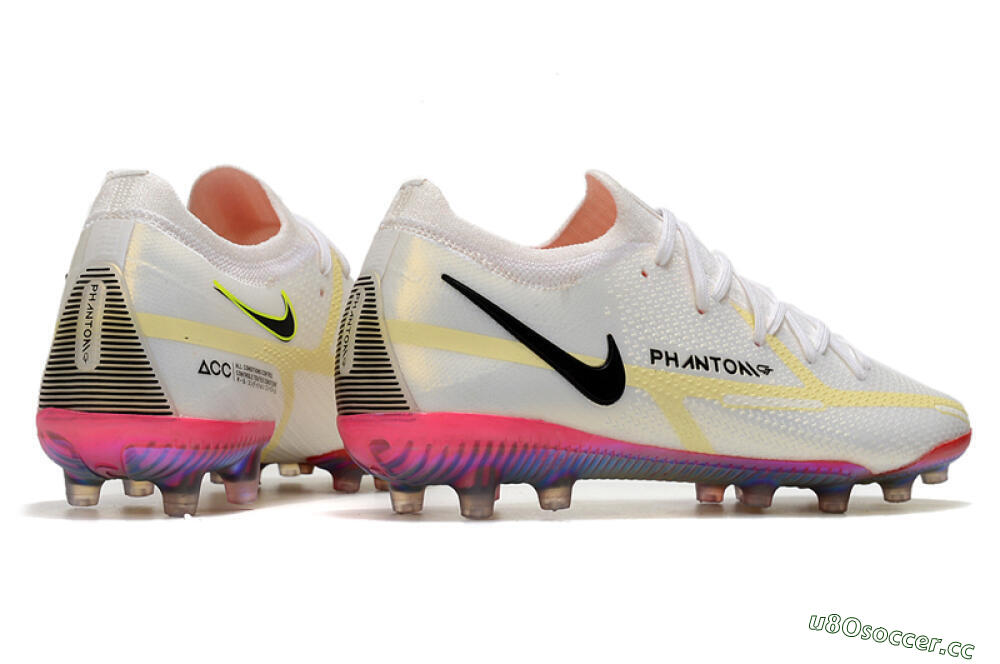 Men's Nike Phantom GT Elite AG Artificial Grass Low-Tops Football Boots - White/Gold/Black 6