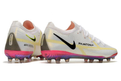 Men's Nike Phantom GT Elite AG Artificial Grass Low-Tops Football Boots - White/Gold/Black