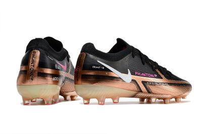 Men's Nike Phantom GT Elite AG Artificial Grass Low-Tops Football Boots - Gold/Black/White
