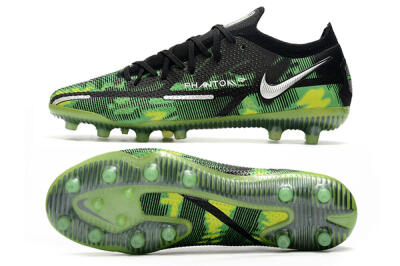 Men's Nike Phantom GT Elite AG Artificial Grass Low-Tops Football Boots - Green/Yellow/Black/Silver