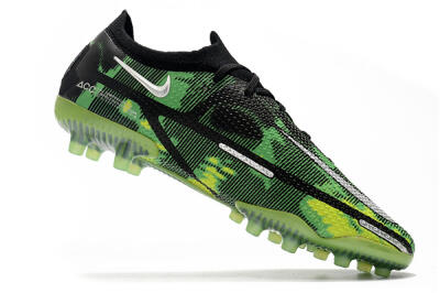 Men's Nike Phantom GT Elite AG Artificial Grass Low-Tops Football Boots - Green/Yellow/Black/Silver
