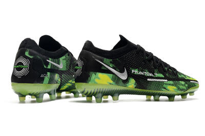 Men's Nike Phantom GT Elite AG Artificial Grass Low-Tops Football Boots - Green/Yellow/Black/Silver