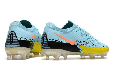 Men's Phantom GT 2 Elite FG Firm Ground Low-Tops Football Boots - Blue/Yellow/Pink