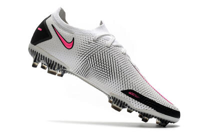 Men's Nike Phantom GT Elite FG Firm Ground Low-Tops Football Boots - White/Black/Pink