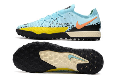 Men's Nike Phantom GT Pro TF Artificial Turf Low-Tops Football Shoes - Blue/Yellow/Pink