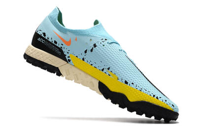 Men's Nike Phantom GT Pro TF Artificial Turf Low-Tops Football Shoes - Blue/Yellow/Pink