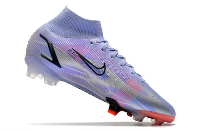 Men's Nike Mercurial Superfly 8 Elite FG Firm Ground High-Tops Football Boots - Purple/Red/Black