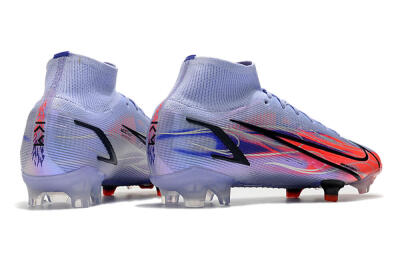 Men's Nike Mercurial Superfly 8 Elite FG Firm Ground High-Tops Football Boots - Purple/Red/Black