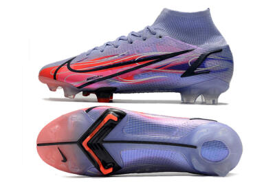 Men's Nike Mercurial Superfly 8 Elite FG Firm Ground High-Tops Football Boots - Purple/Red/Black