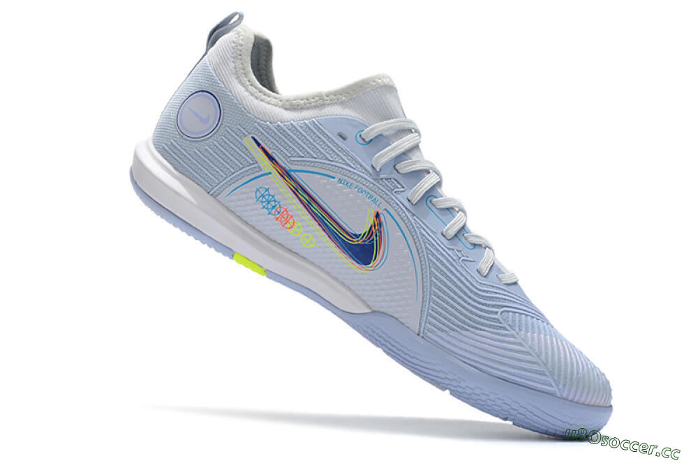 Men's Nike Mercurial Vapor 14 Pro IC Indoor & Futsal Low-Tops Football Shoes - White/Blue/Yellow 4