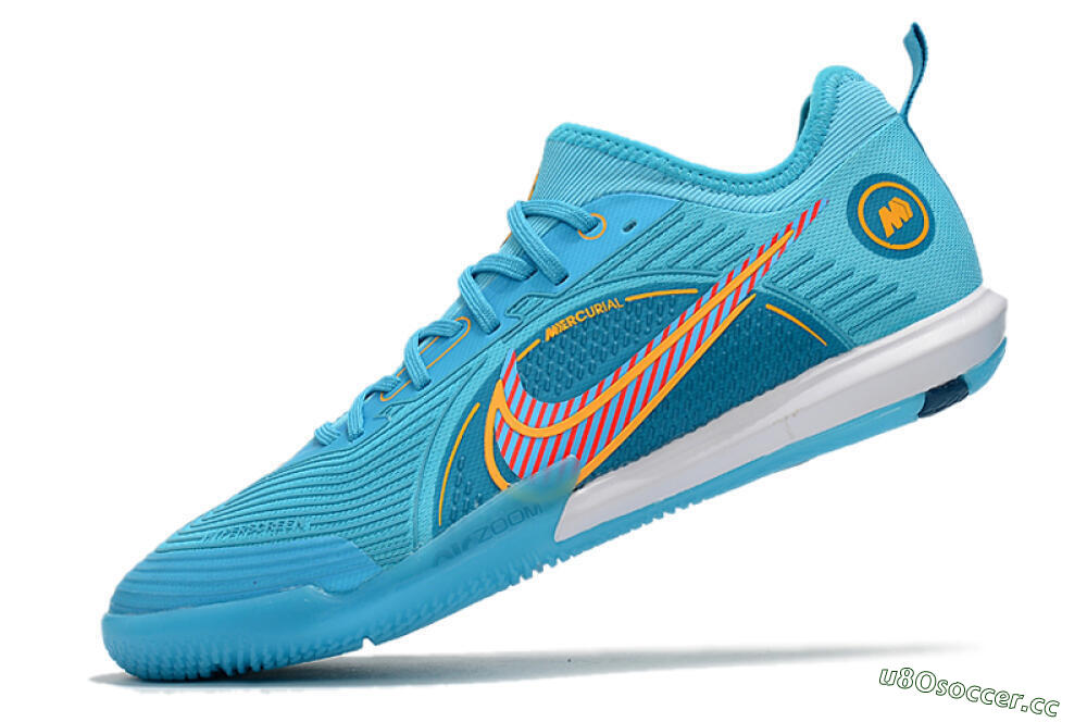 Men's Nike Mercurial Vapor 14 Pro IC Indoor & Futsal Low-Tops Football Shoes - Blue/Red/Yellow 5