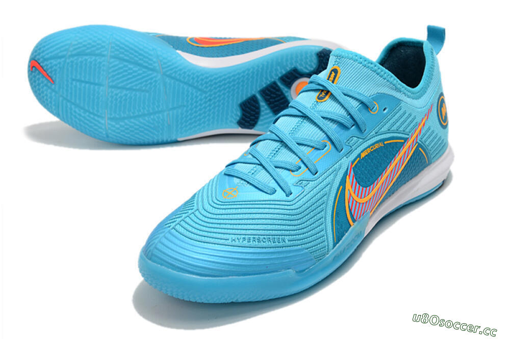 Men's Nike Mercurial Vapor 14 Pro IC Indoor & Futsal Low-Tops Football Shoes - Blue/Red/Yellow 3