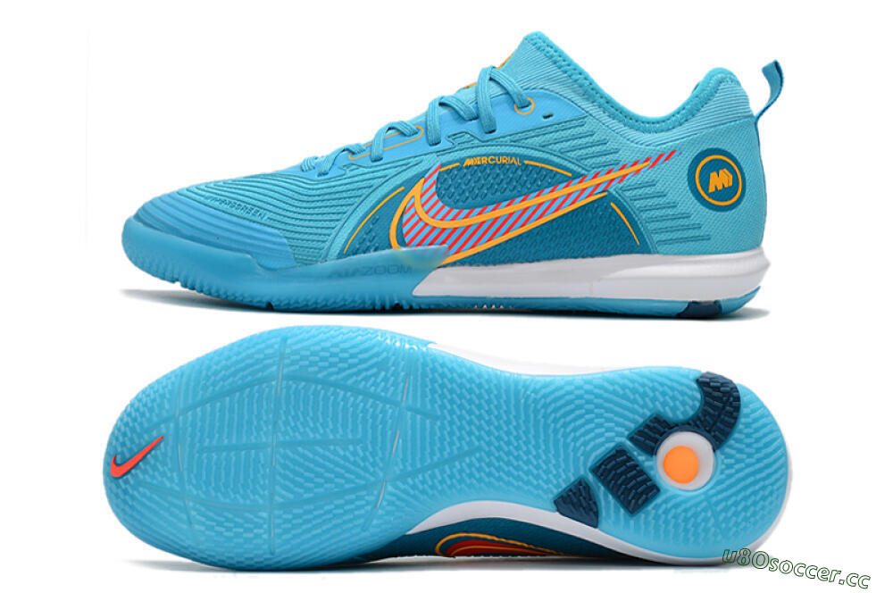 Men's Nike Mercurial Vapor 14 Pro IC Indoor & Futsal Low-Tops Football Shoes - Blue/Red/Yellow 1