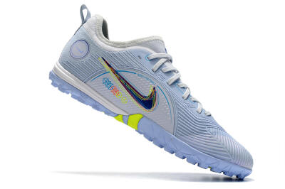 Men's Nike Mercurial Vapor 14 Pro TF Artificial Turf Low-Tops Football Shoes - White/Blue/Yellow