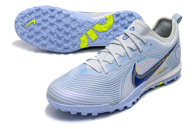 Men's Nike Mercurial Vapor 14 Pro TF Artificial Turf Low-Tops Football Shoes - White/Blue/Yellow