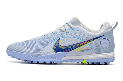 Men's Nike Mercurial Vapor 14 Pro TF Artificial Turf Low-Tops Football Shoes - White/Blue/Yellow