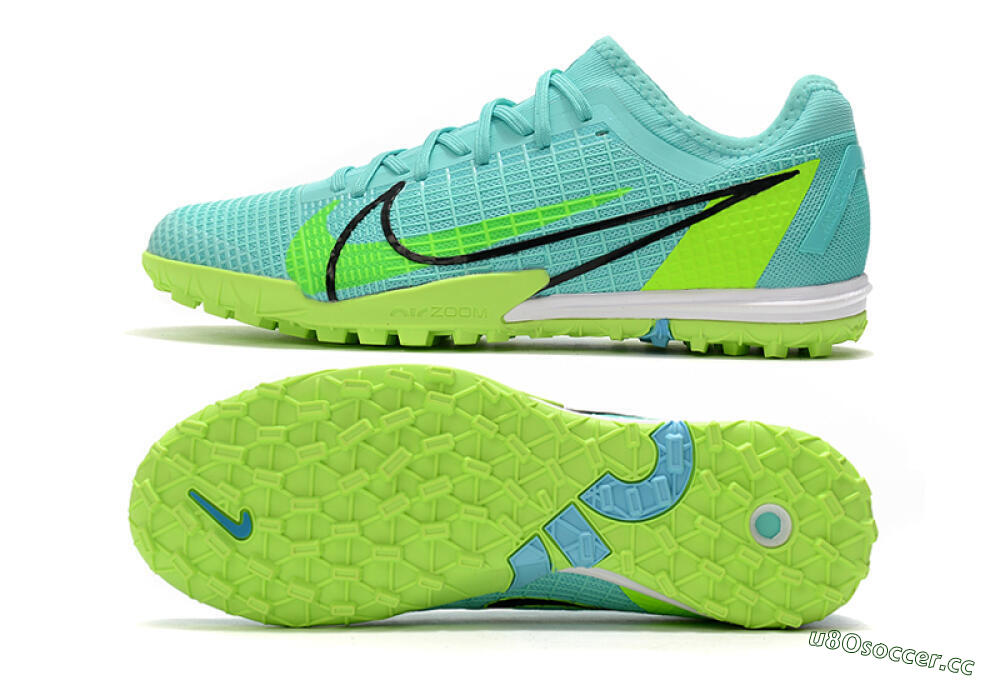 Men's Nike Mercurial Vapor 14 Pro TF Artificial Turf Low-Tops Football Shoes - Blue/Yellow/Black 1