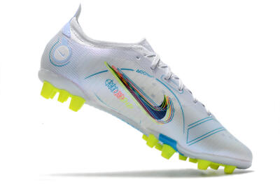 Men's Nike Mercurial Vapor 14 Elite AG Artificial Grass Low-Tops Football Boots - White/Blue/Yellow