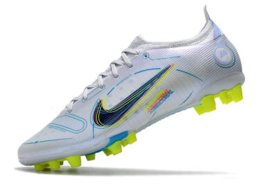 Men's Nike Mercurial Vapor 14 Elite AG Artificial Grass Low-Tops Football Boots - White/Blue/Yellow