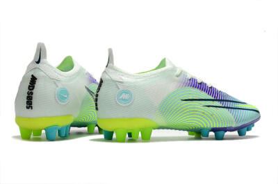 Men's Nike Mercurial Vapor 14 Elite AG Artificial Grass Low-Tops Football Boots - Jade/Yellow/Purple