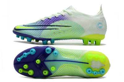 Men's Nike Mercurial Vapor 14 Elite AG Artificial Grass Low-Tops Football Boots - Jade/Yellow/Purple