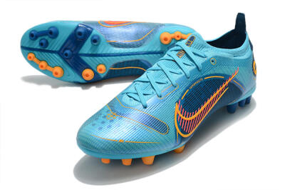 Men's Nike Mercurial Vapor 14 Elite AG Artificial Grass Low-Tops Football Boots - Blue/Red/Yellow