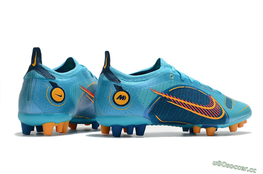 Men's Nike Mercurial Vapor 14 Elite AG Artificial Grass Low-Tops Football Boots - Blue/Red/Yellow 6