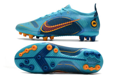 Men's Nike Mercurial Vapor 14 Elite AG Artificial Grass Low-Tops Football Boots - Blue/Red/Yellow