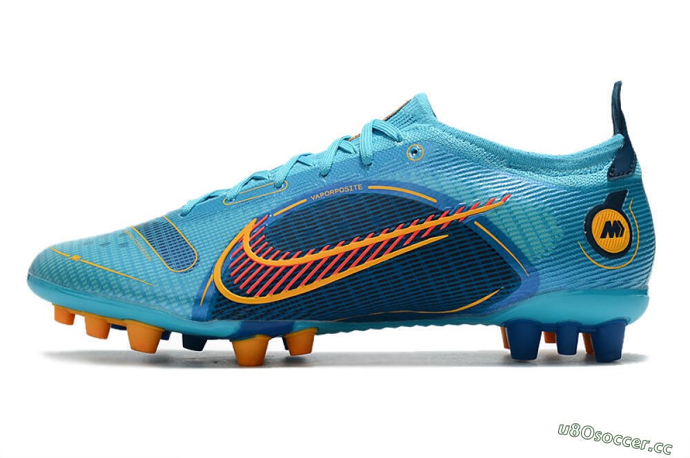 Men's Nike Mercurial Vapor 14 Elite AG Artificial Grass Low-Tops Football Boots - Blue/Red/Yellow 0