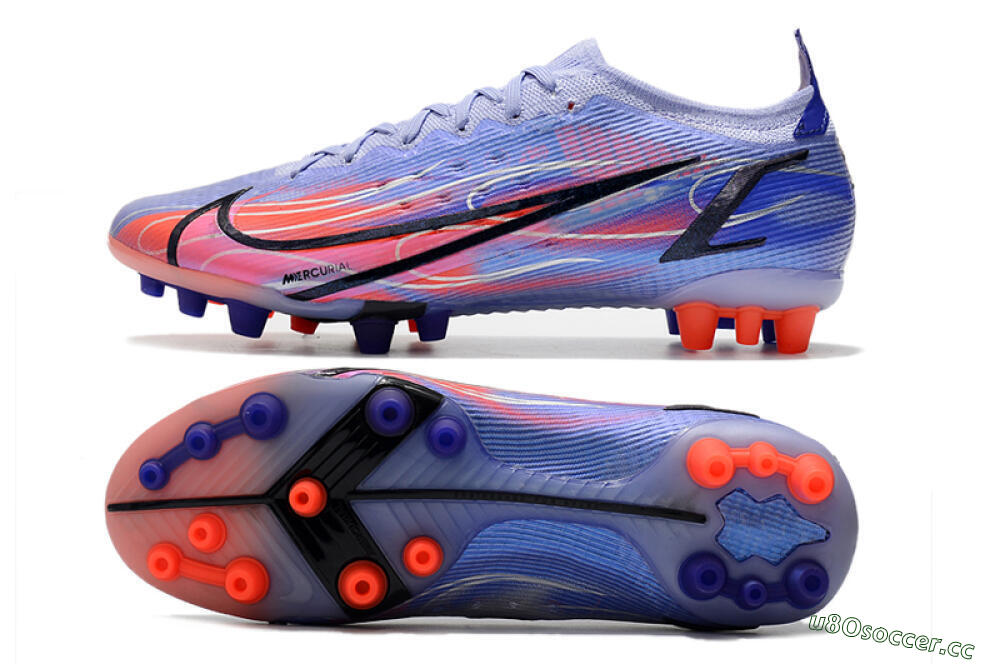 Men's Nike Mercurial Vapor 14 Elite AG Artificial Grass Low-Tops Football Boots - Blue/Red/Black 1