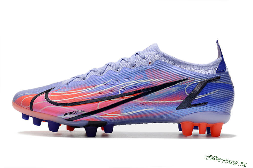 Men's Nike Mercurial Vapor 14 Elite AG Artificial Grass Low-Tops Football Boots - Blue/Red/Black 0