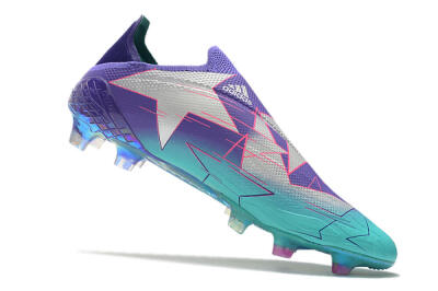 Men's Adidas X Speedflow+ FG Firm Ground Low-Tops Football Boots - Jade/Purple/Pink