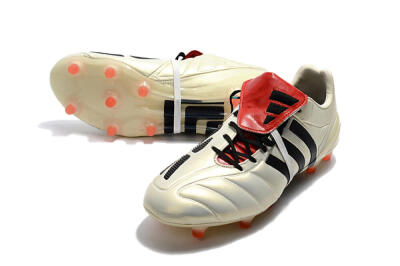 Men's Adidas Predator Mania Champagne FG Firm Ground Low-Tops Football Boots - Gold/Black/Red