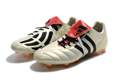 Men's Adidas Predator Mania Champagne FG Firm Ground Low-Tops Football Boots - Gold/Black/Red