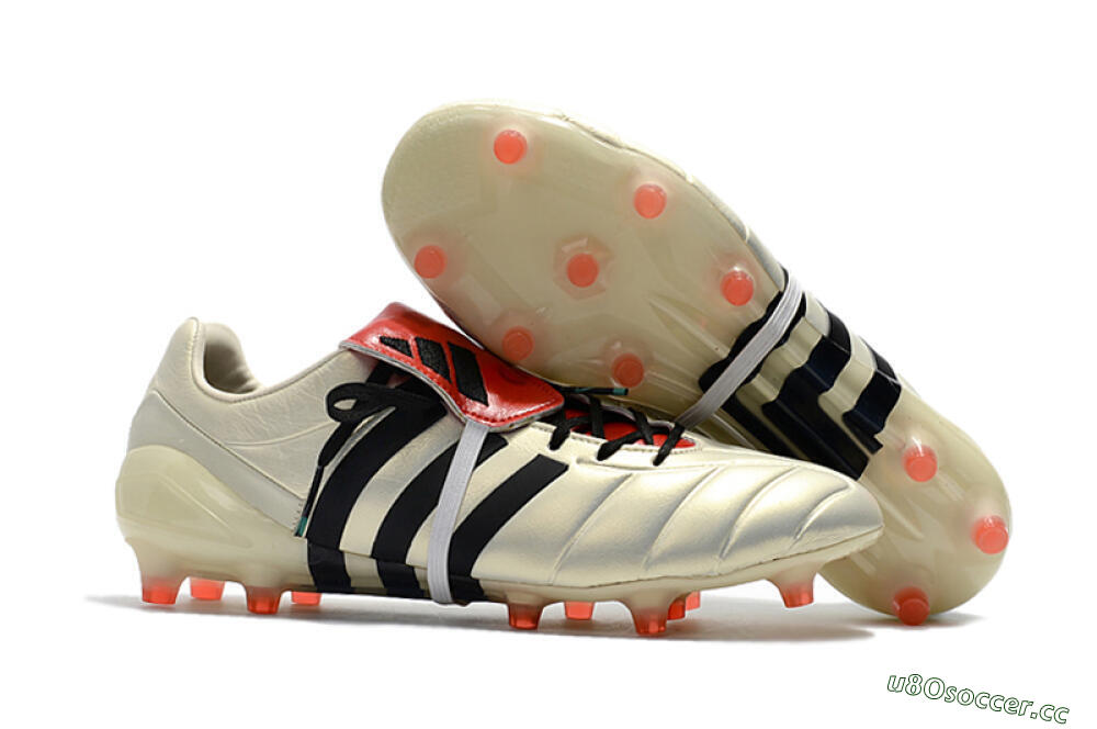 Men's Adidas Predator Mania Champagne FG Firm Ground Low-Tops Football Boots - Gold/Black/Red 2