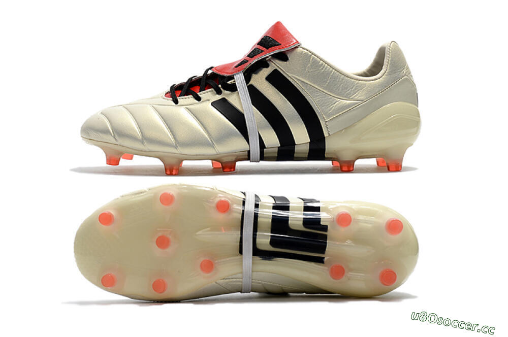 Men's Adidas Predator Mania Champagne FG Firm Ground Low-Tops Football Boots - Gold/Black/Red 1